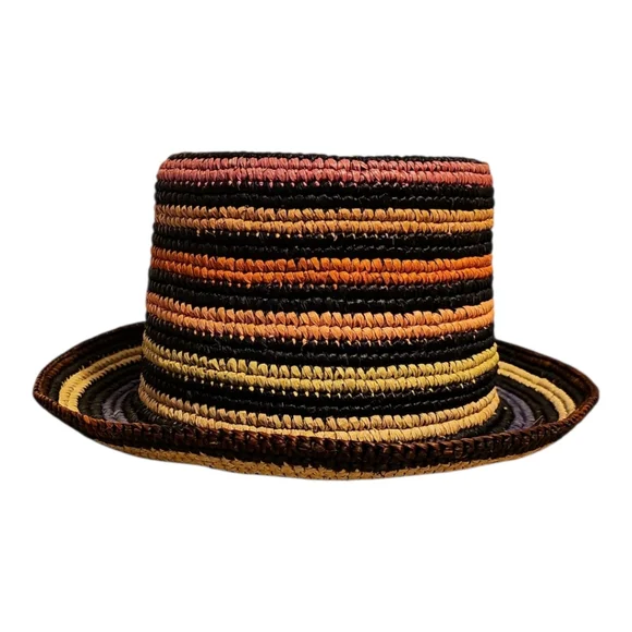 Greenpacha Handwoven Multicolor Boho Bucket Sun Hat Size Medium - Picture 3 of 12